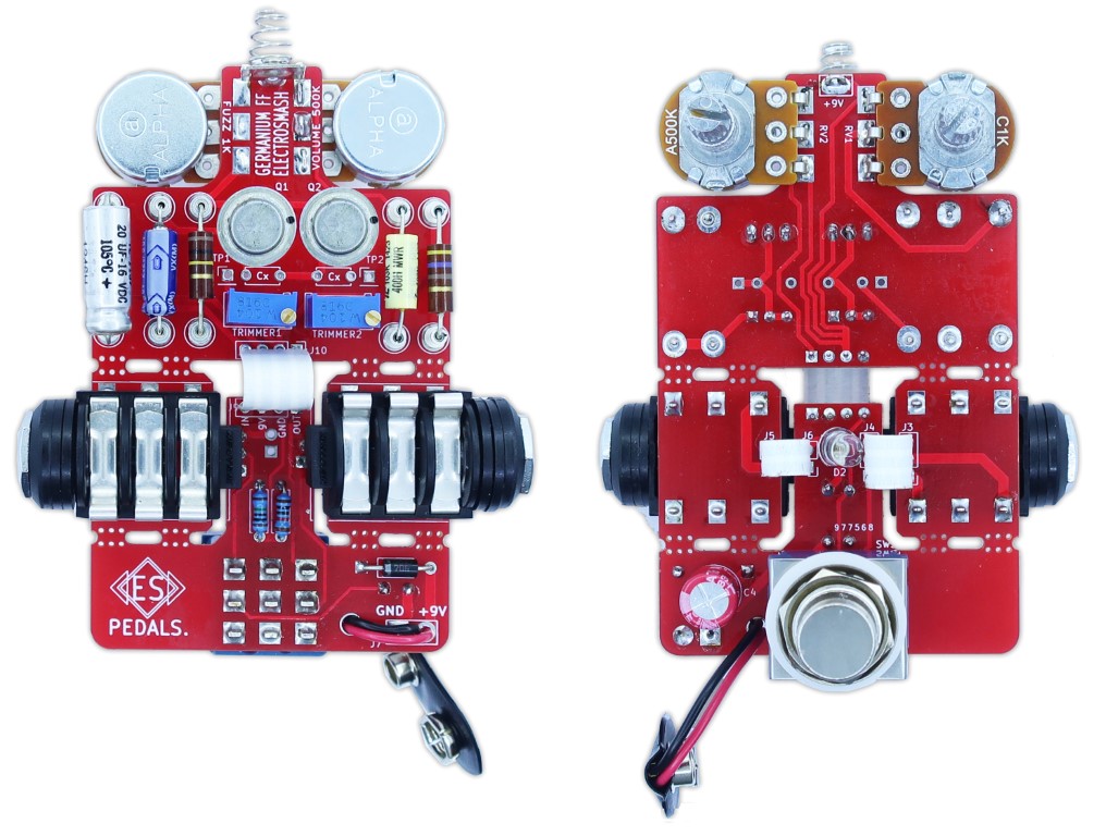 germanium fuzz face pcb  top bottom 